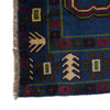 Kohistani Area Rug Handmade Blue Indigo Floral 7x10 ft