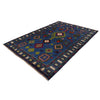 Kohistani Area Rug Handmade Blue Indigo Floral 7x10 ft