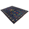 Kohistani Area Rug Handmade Blue Indigo Floral 7x10 ft