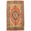 Heriz Area Rug Handmade Multi Medallion 4x6 ft