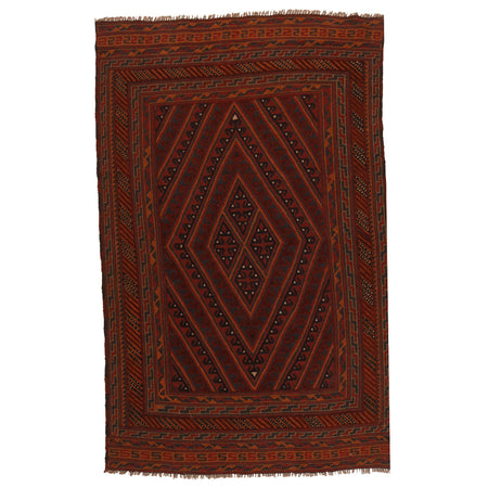 Mashwani Runner Rug Handmade Multi Geometric 5x6 ft
