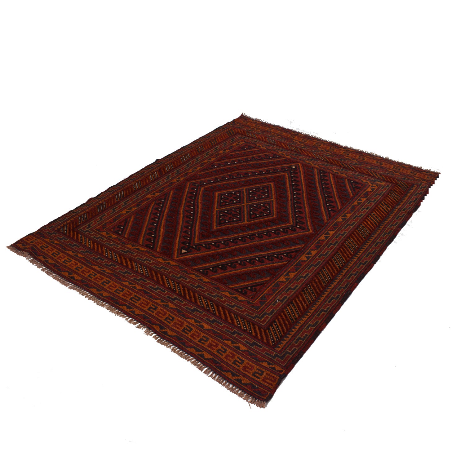 Mashwani Runner Rug Handmade Multi Geometric 5x6 ft