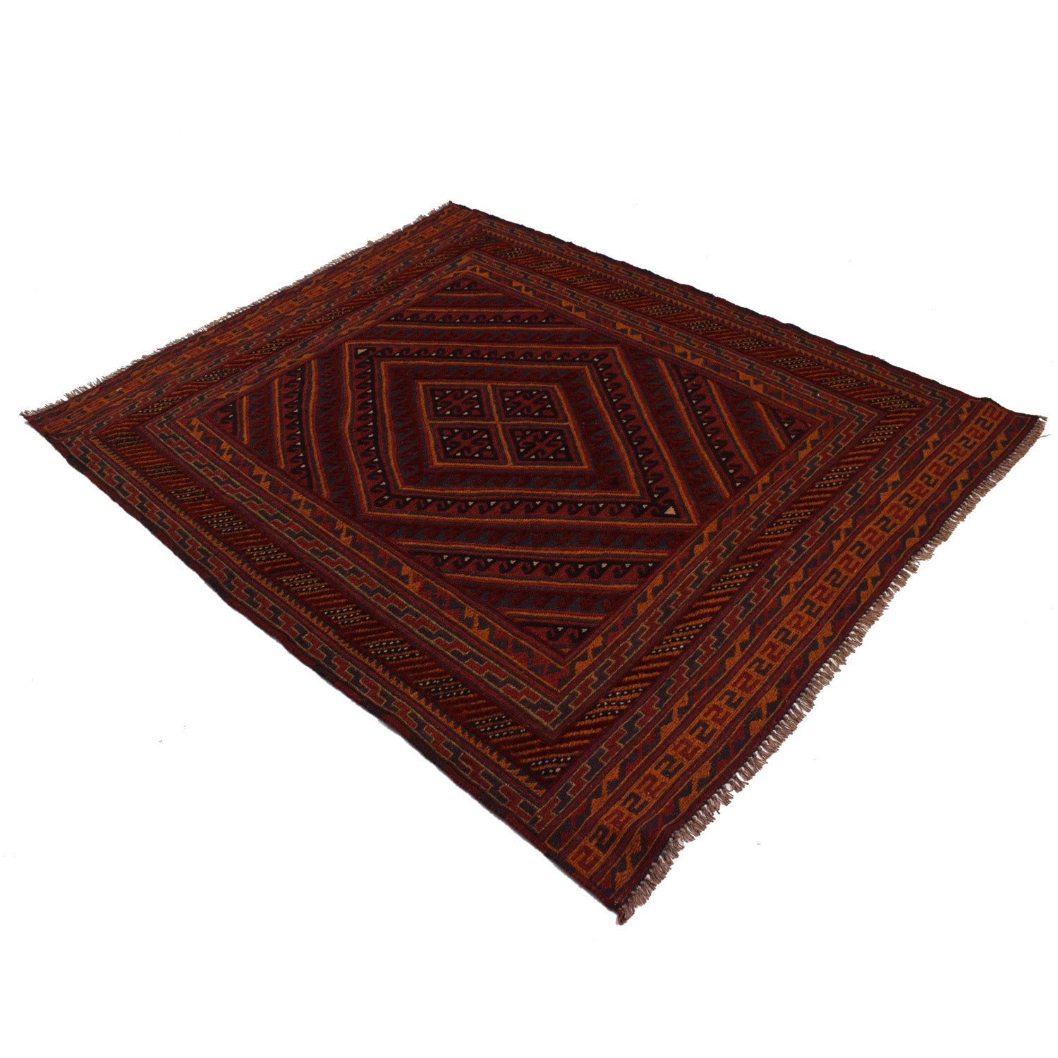 Mashwani Runner Rug Handmade Multi Geometric 5x6 ft