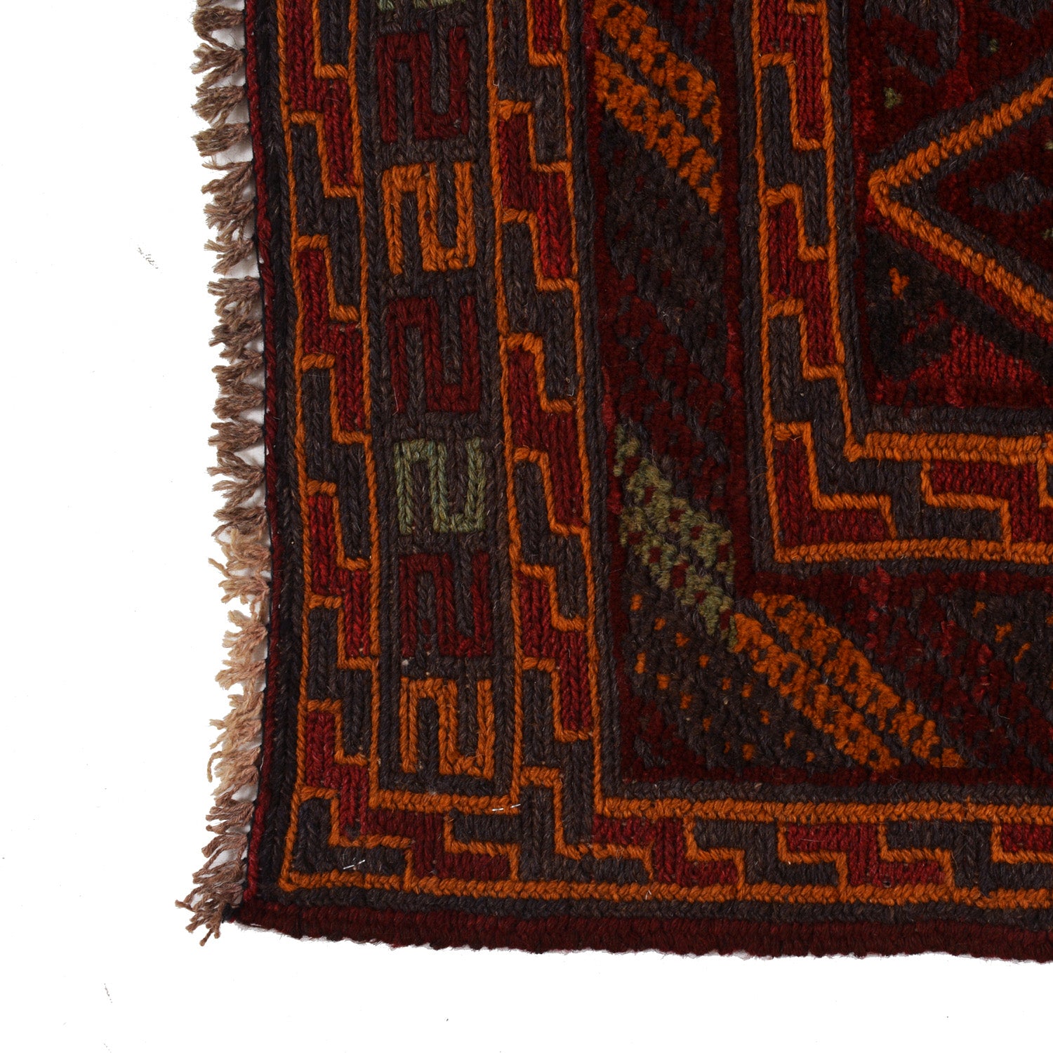Mashwani Runner Rug Handmade Multi Geometric 4x4 ft