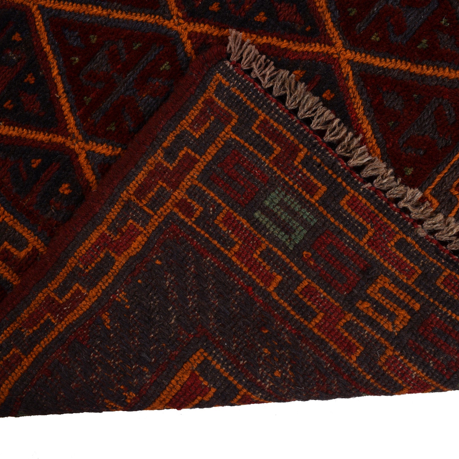 Mashwani Runner Rug Handmade Multi Geometric 4x4 ft
