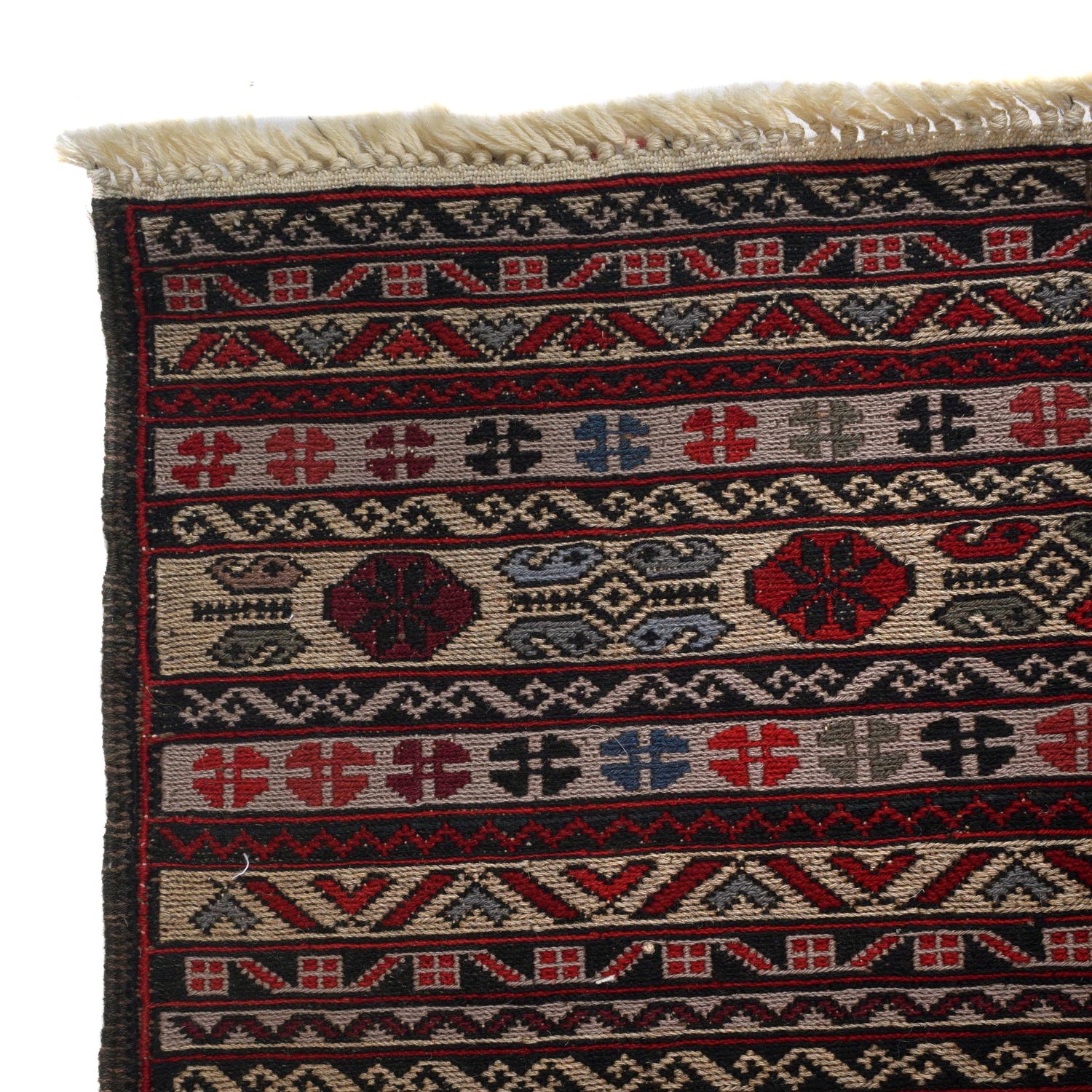 Maliki Kilim Area Rug Handmade Multi Floral 4x6 ft