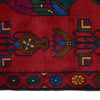 Pictorial Rug Handmade Red Design