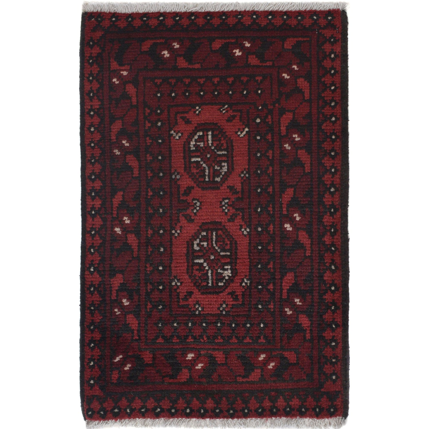 Handmade Wool Doormat Red Floral