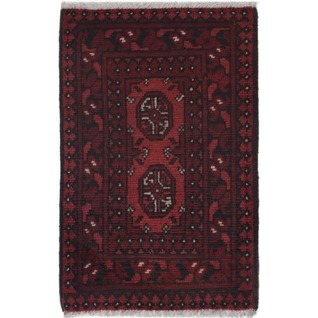 Handmade Wool Doormat Red Floral