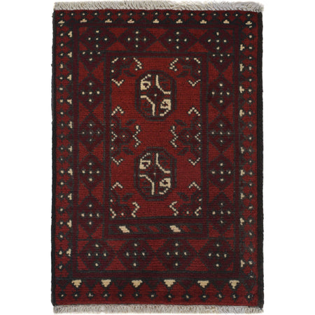 Handmade Wool Doormat Red Floral