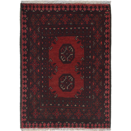 Handmade Wool Doormat Red Floral