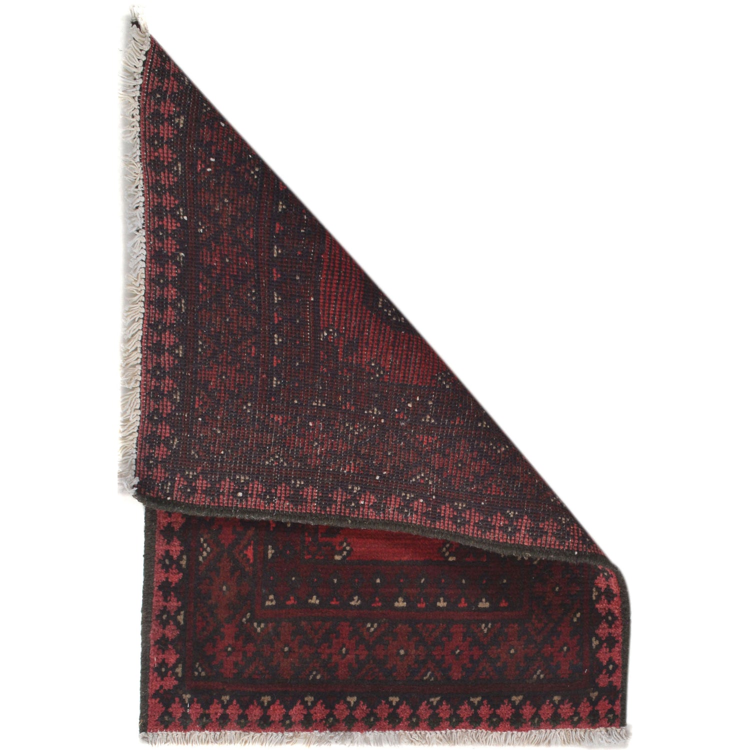 Handmade Wool Doormat Red Floral