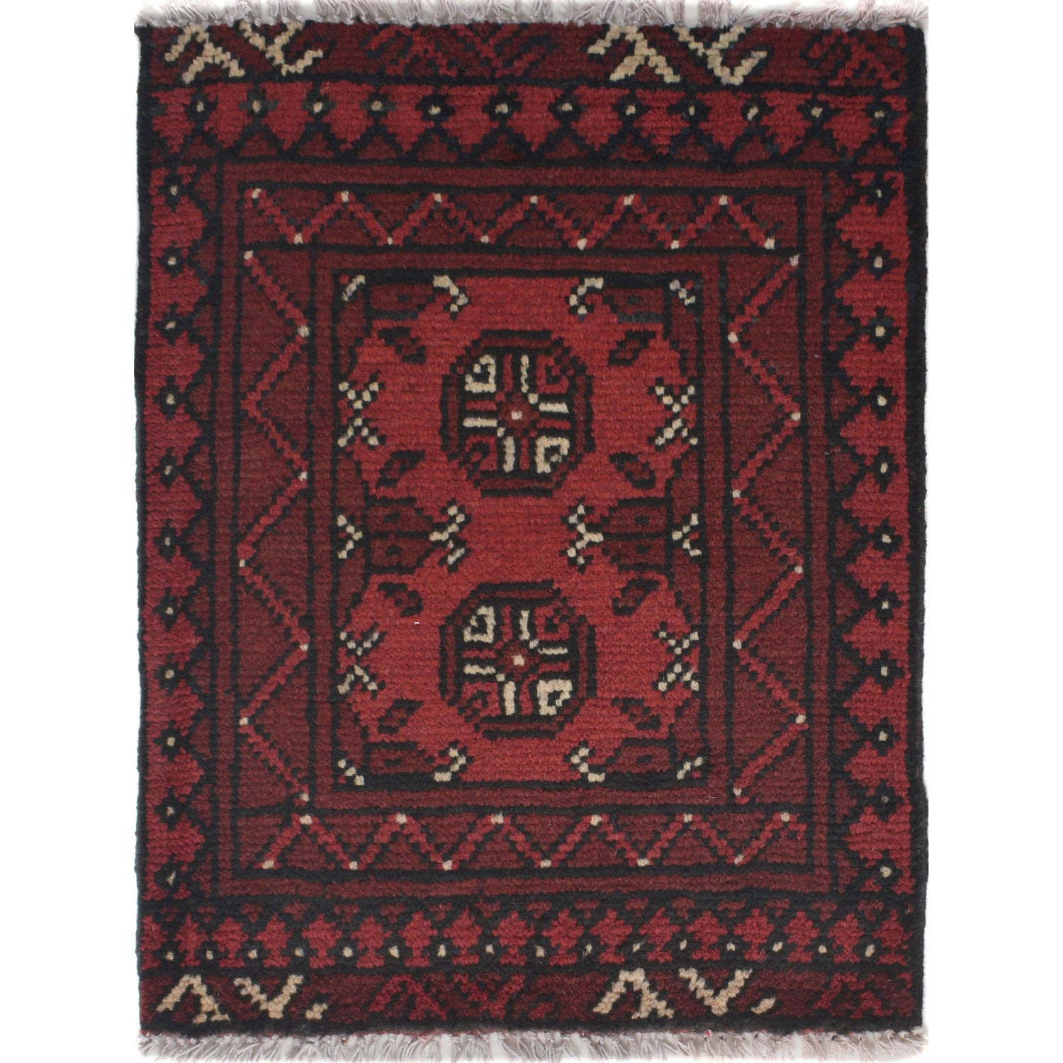 Handmade Wool Doormat Red Floral