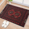 Handmade Wool Doormat Red Floral