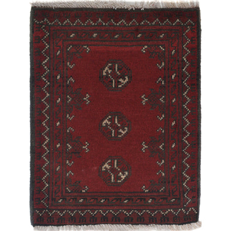 Handmade Wool Doormat Red Floral