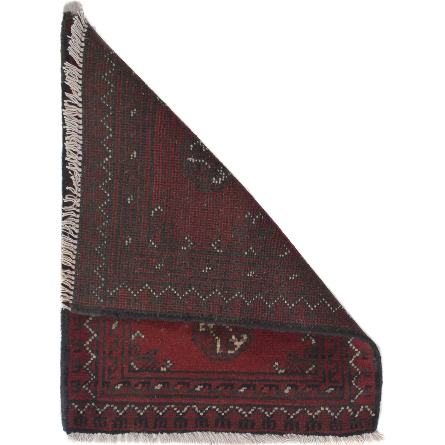 Handmade Wool Doormat Red Floral