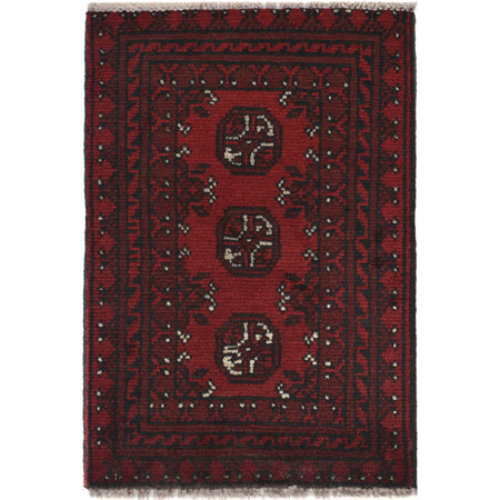 Handmade Wool Doormat Red Floral