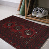 Handmade Wool Doormat Red Floral