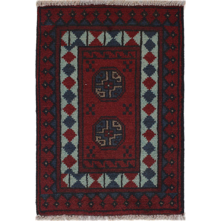 Handmade Wool Doormat Red Floral