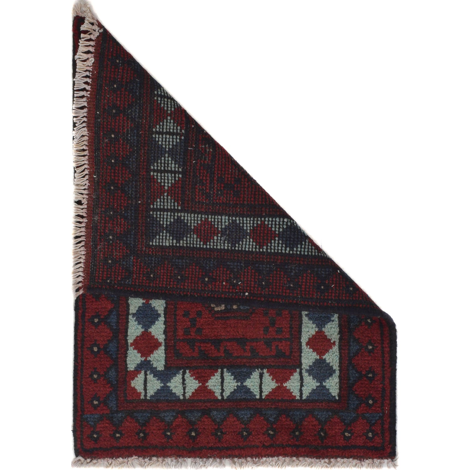 Handmade Wool Doormat Red Floral