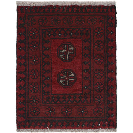 Handmade Wool Doormat Red Floral