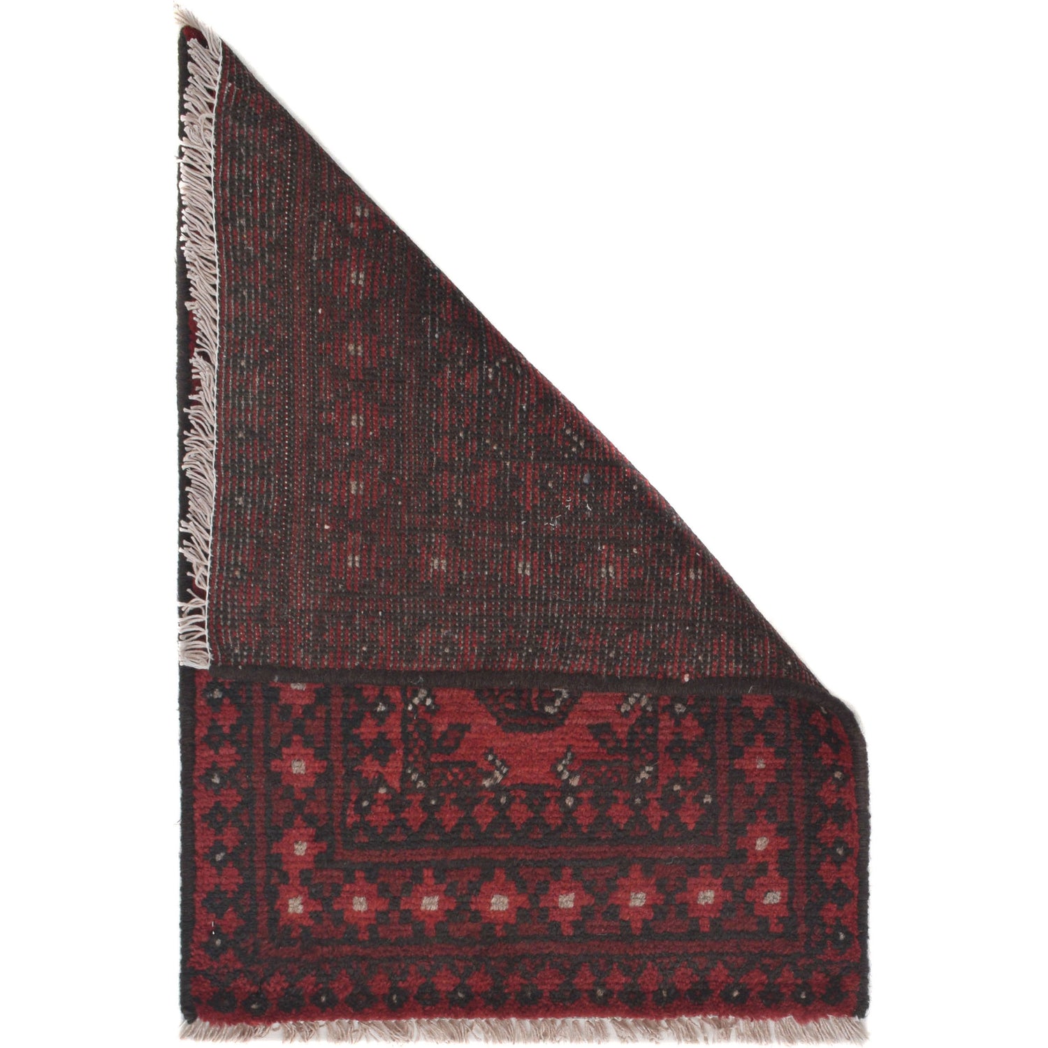 Handmade Wool Doormat Red Floral