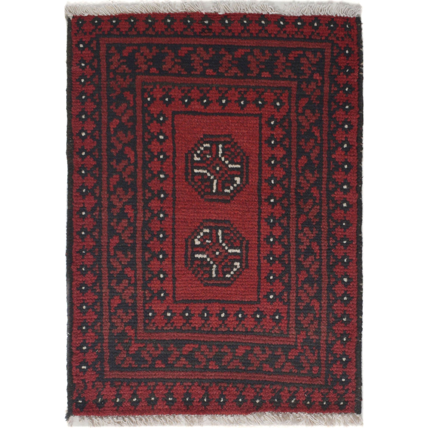 Handmade Wool Doormat Red Floral