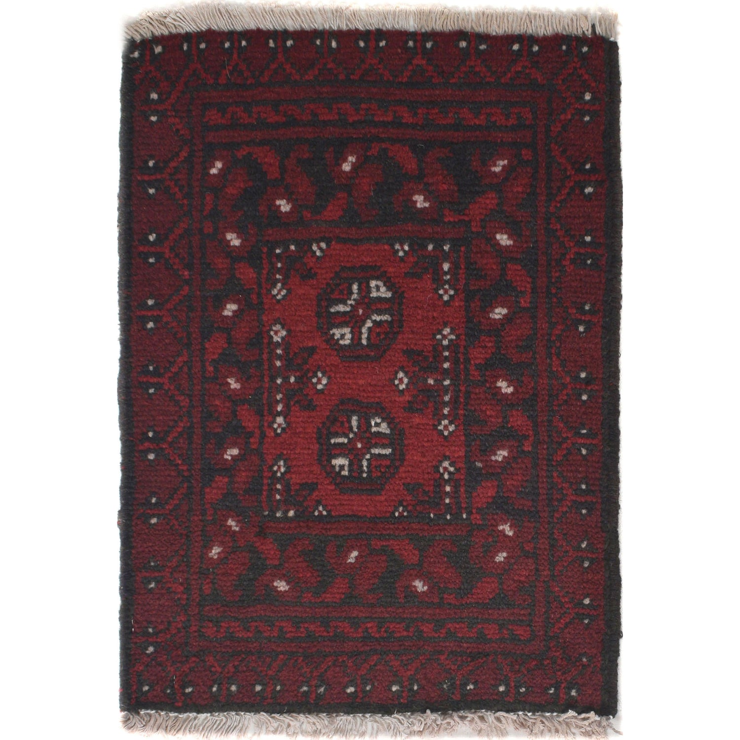 Handmade Wool Doormat Red Floral