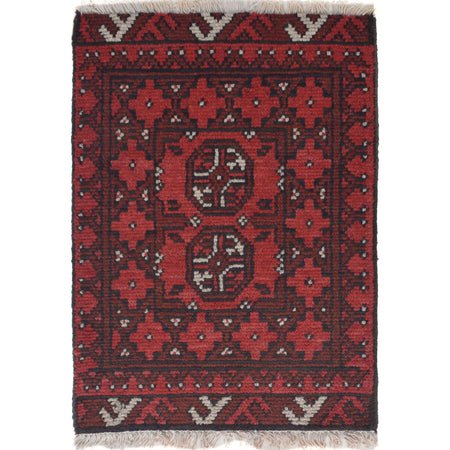 Handmade Wool Doormat Red Floral
