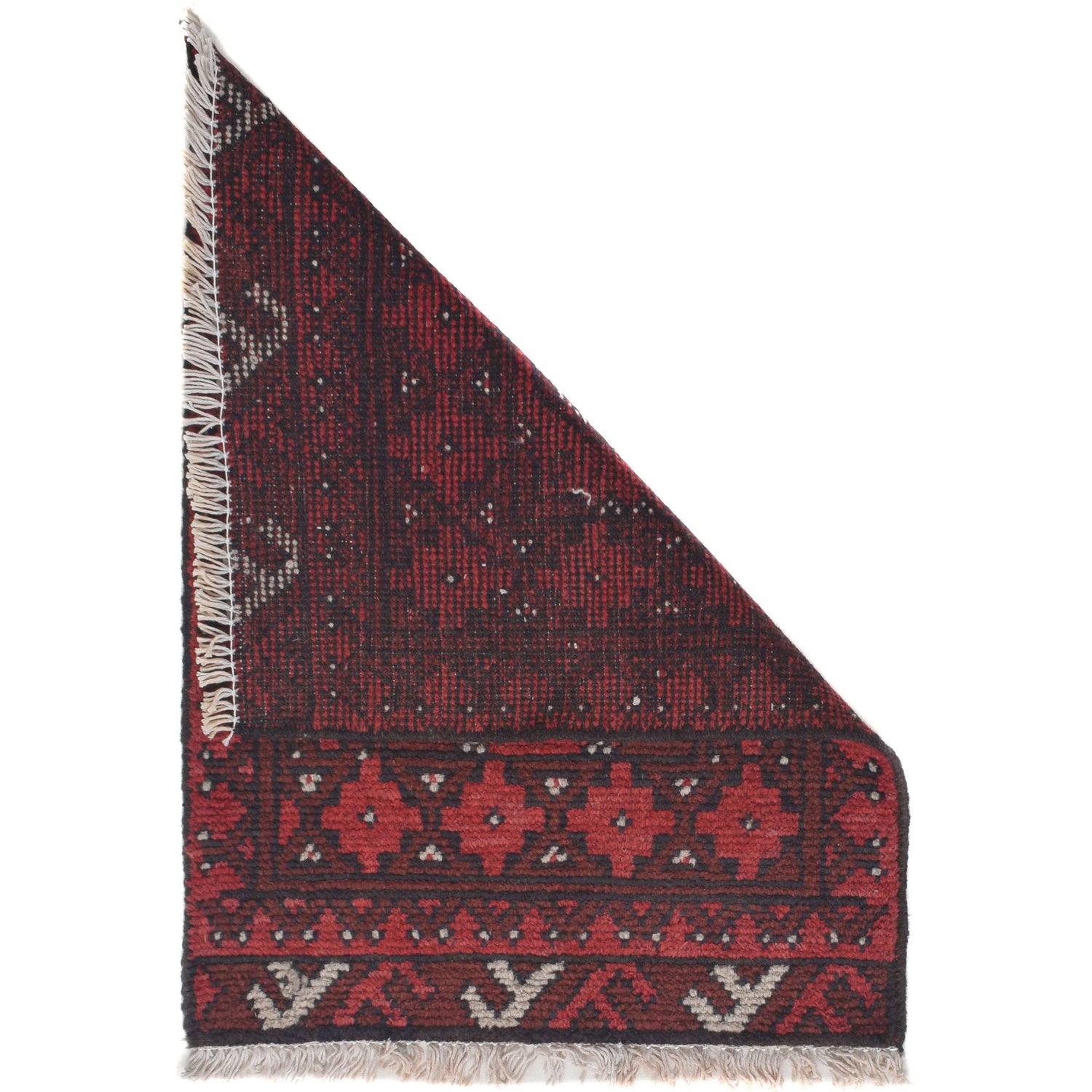 Handmade Wool Doormat Red Floral
