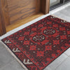 Handmade Wool Doormat Red Floral