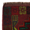 Baluchi Rug Handmade Red Floral 4x6 ft