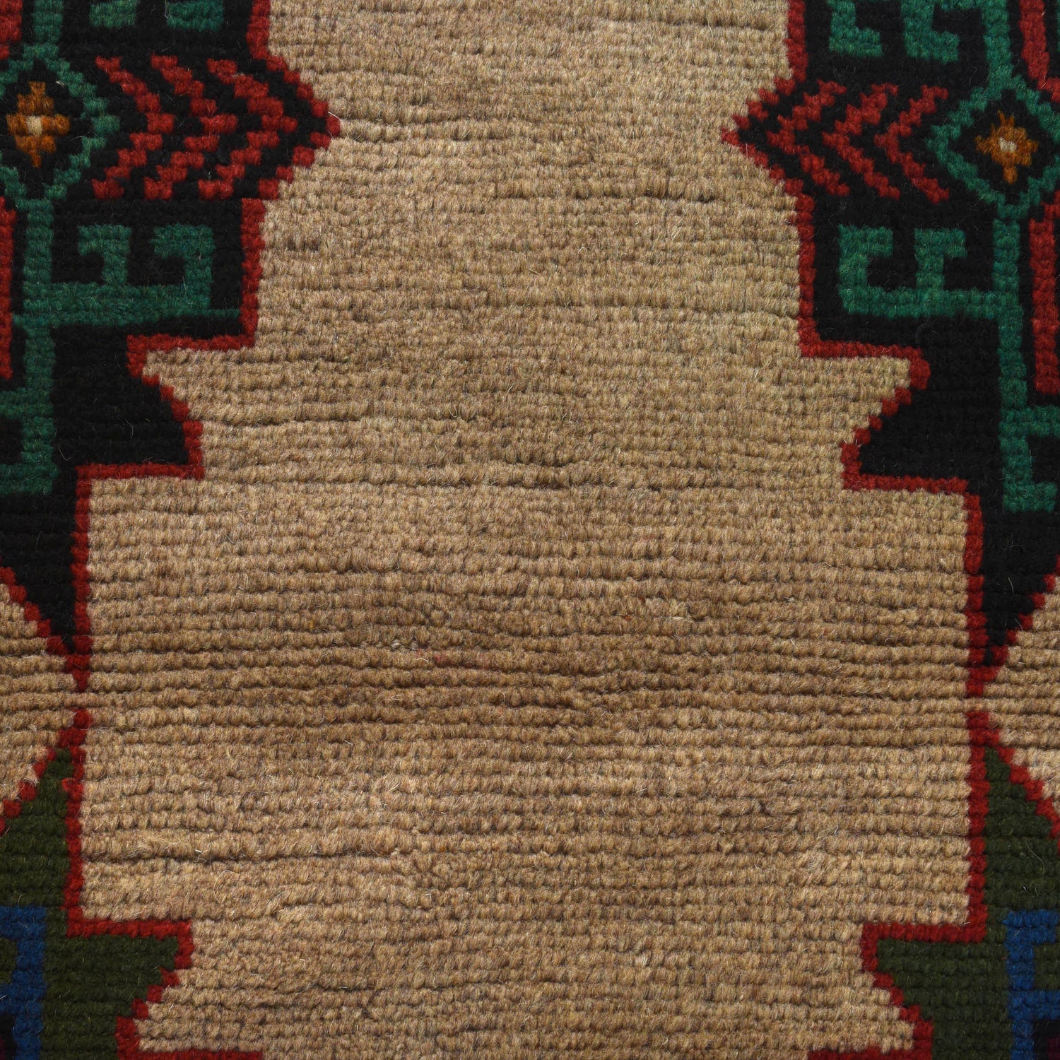 Baluchi Rug Handmade Tan Floral 4x6 ft
