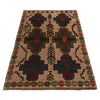 Baluchi Rug Handmade Tan Floral 4x6 ft