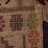 Baluchi Rug Handmade Tan Floral 4x6 ft