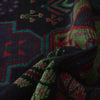 Baluchi Rug Handmade Black Floral 4x6 ft