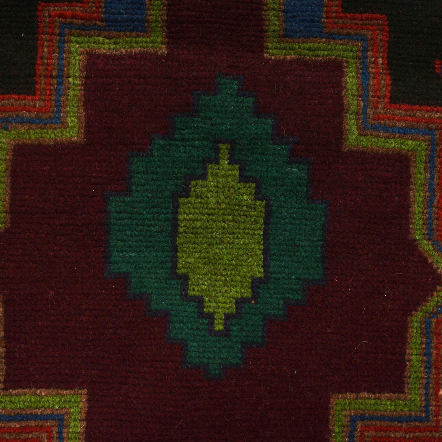 Baluchi Rug Handmade Dark Purple Floral 4x6 ft