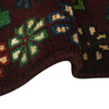 Baluchi Rug Handmade Dark Purple Floral 4x6 ft