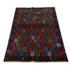 Baluchi Rug Handmade Dark Purple Floral 4x6 ft