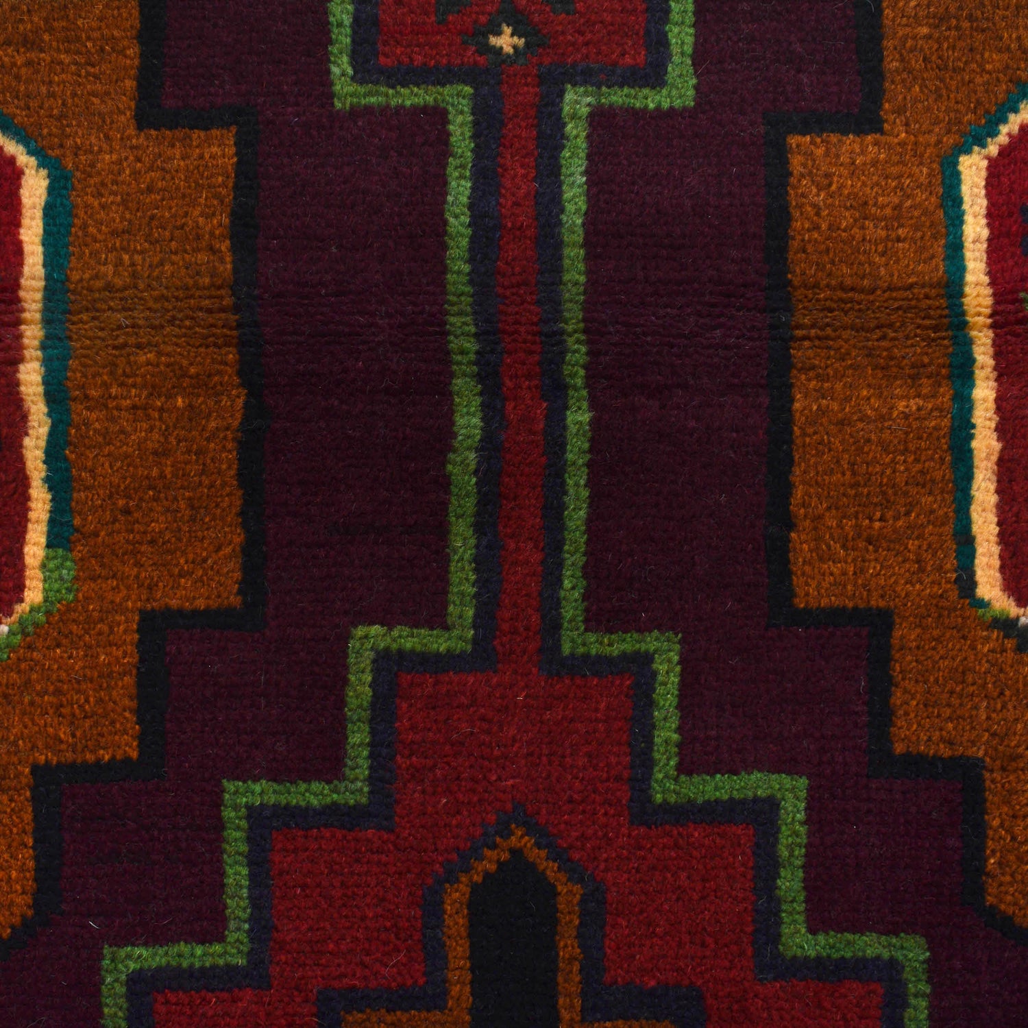 Baluchi Rug Handmade Red Floral 4x6 ft