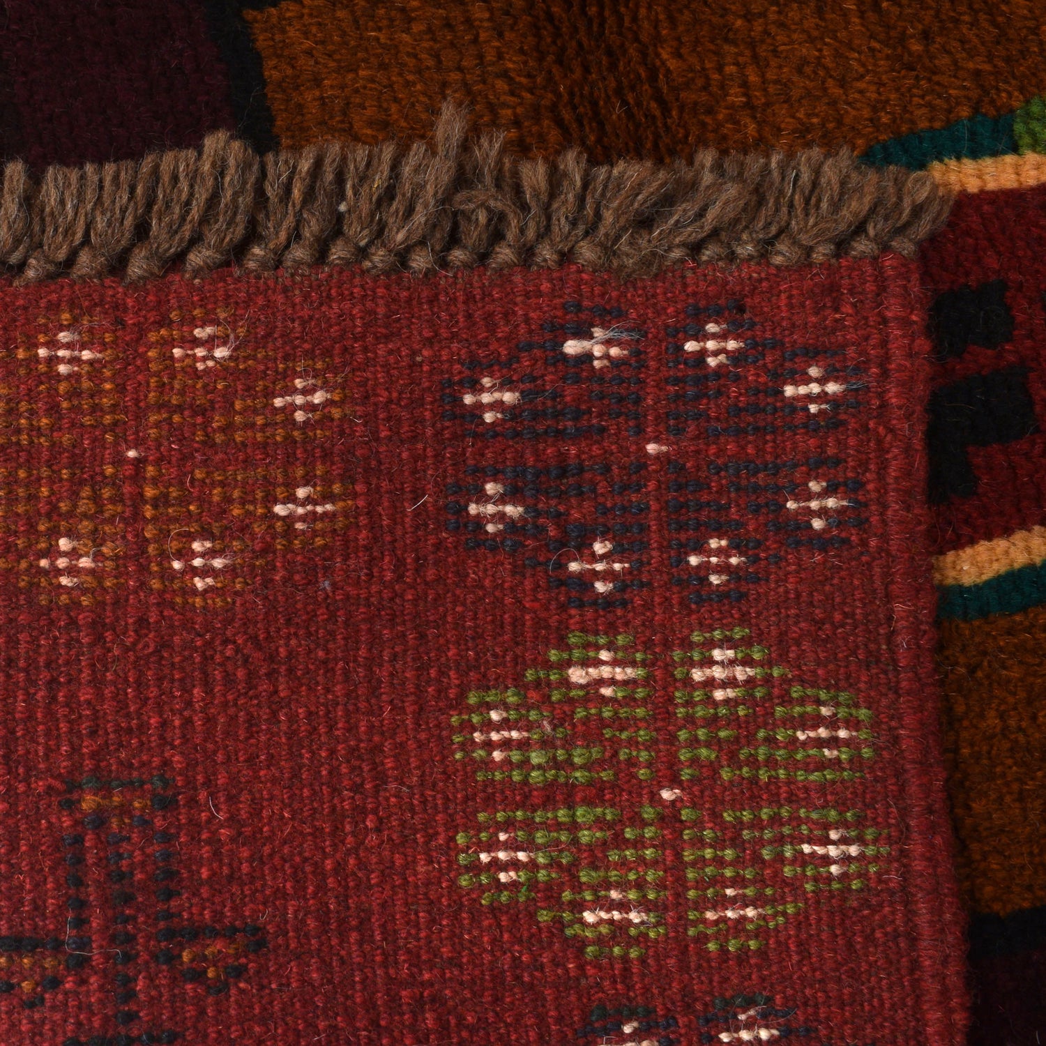 Baluchi Rug Handmade Red Floral 4x6 ft