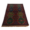 Baluchi Rug Handmade Dark Purple Geometric 4x6 ft