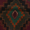 Baluchi Rug Handmade Dark Purple Geometric 4x6 ft