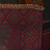 Baluchi Rug Handmade Dark Purple Geometric 4x6 ft