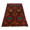 Baluchi Rug Handmade Red Geometric 4x6 ft