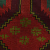 Baluchi Rug Handmade Red Geometric 4x6 ft