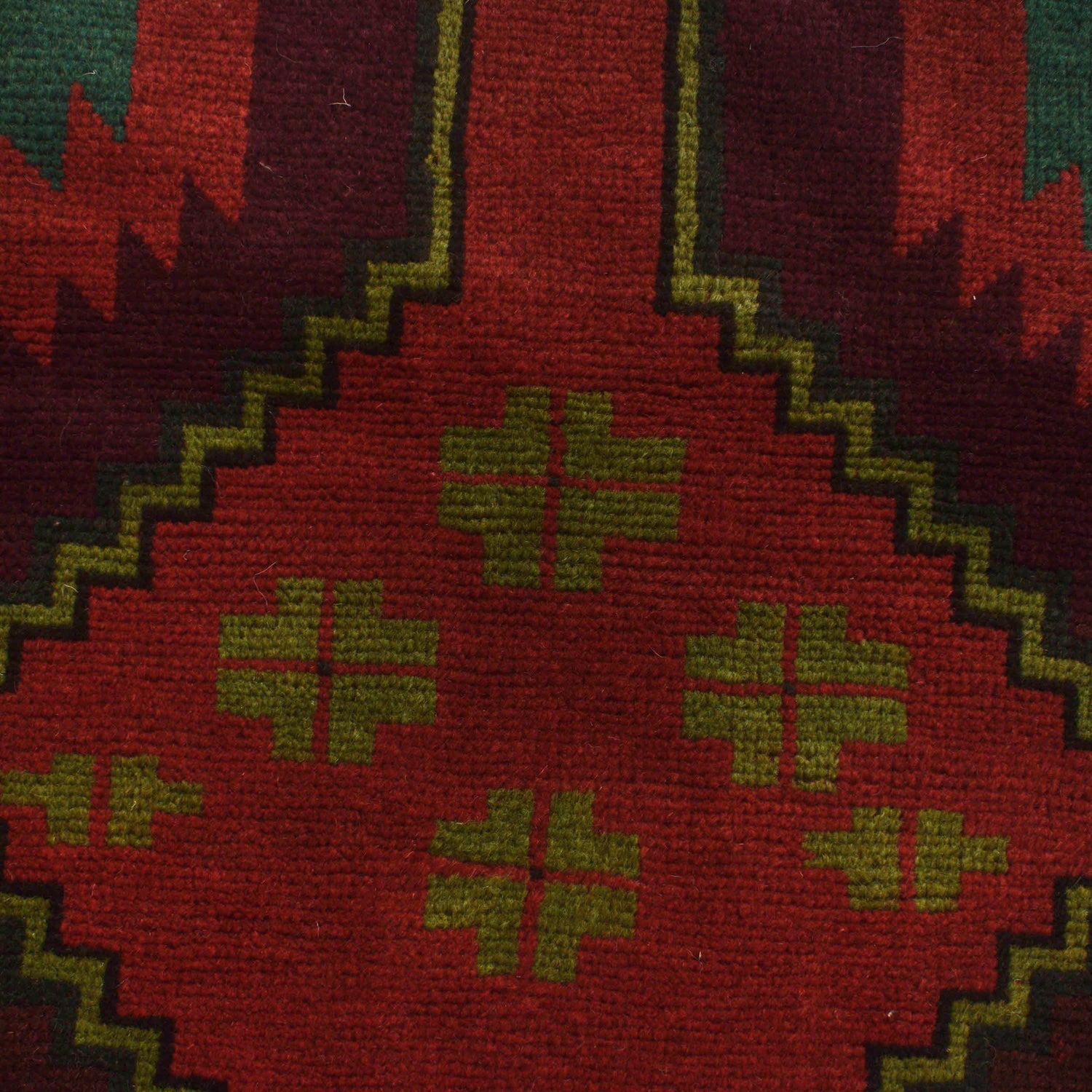 Baluchi Rug Handmade Red Geometric 4x6 ft