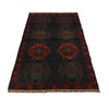 Baluchi Rug Handmade Dark Blue Geometric 4x6 ft