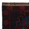 Baluchi Rug Handmade Dark Blue Geometric 4x6 ft