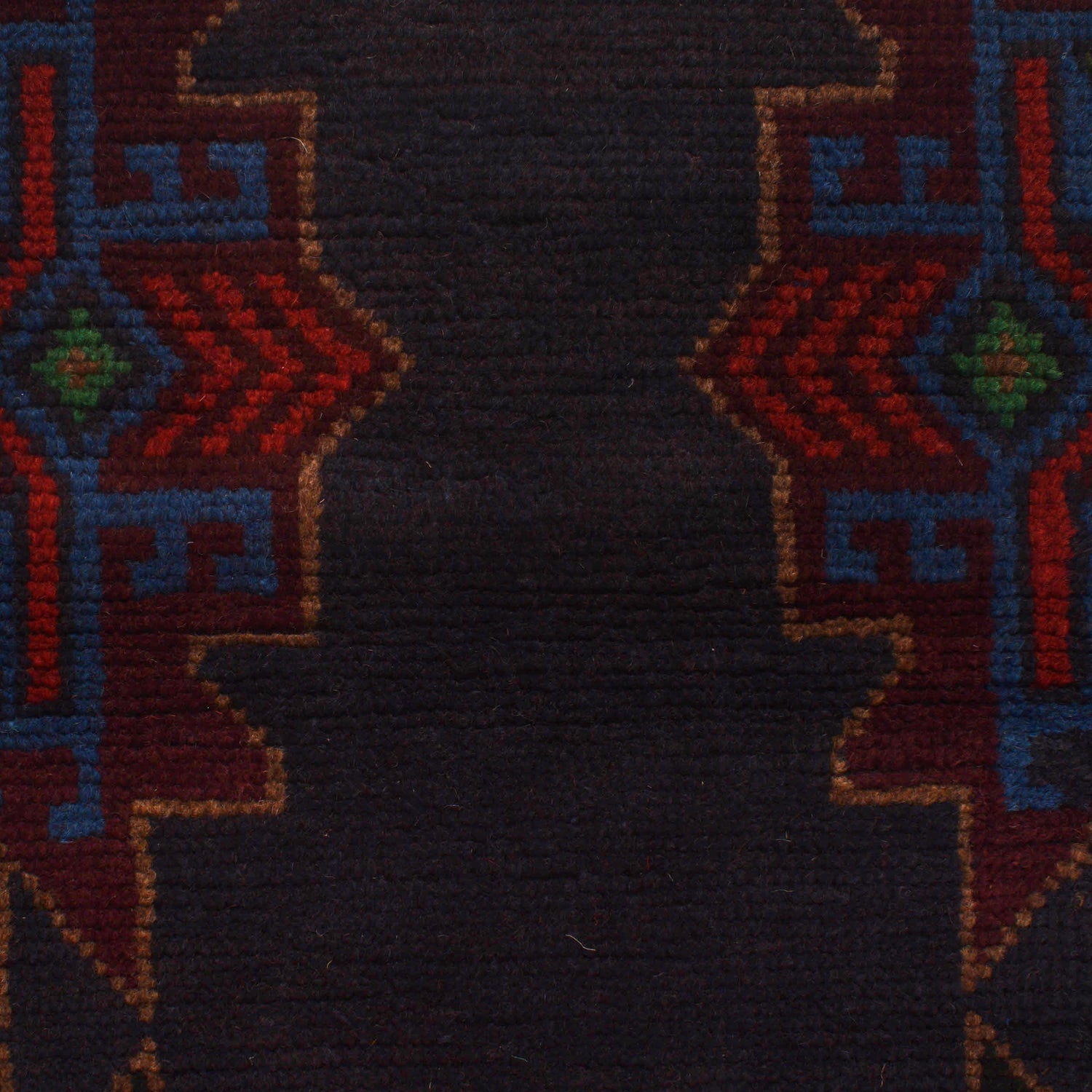 Baluchi Rug Handmade Dark Blue Geometric 4x6 ft